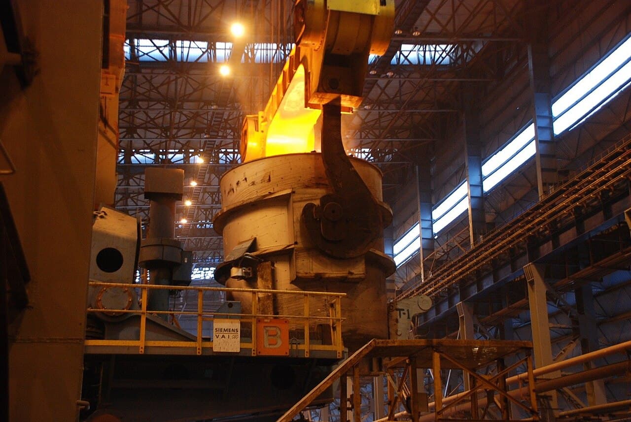 Industrial furnace used in a steel plant heat treatment process