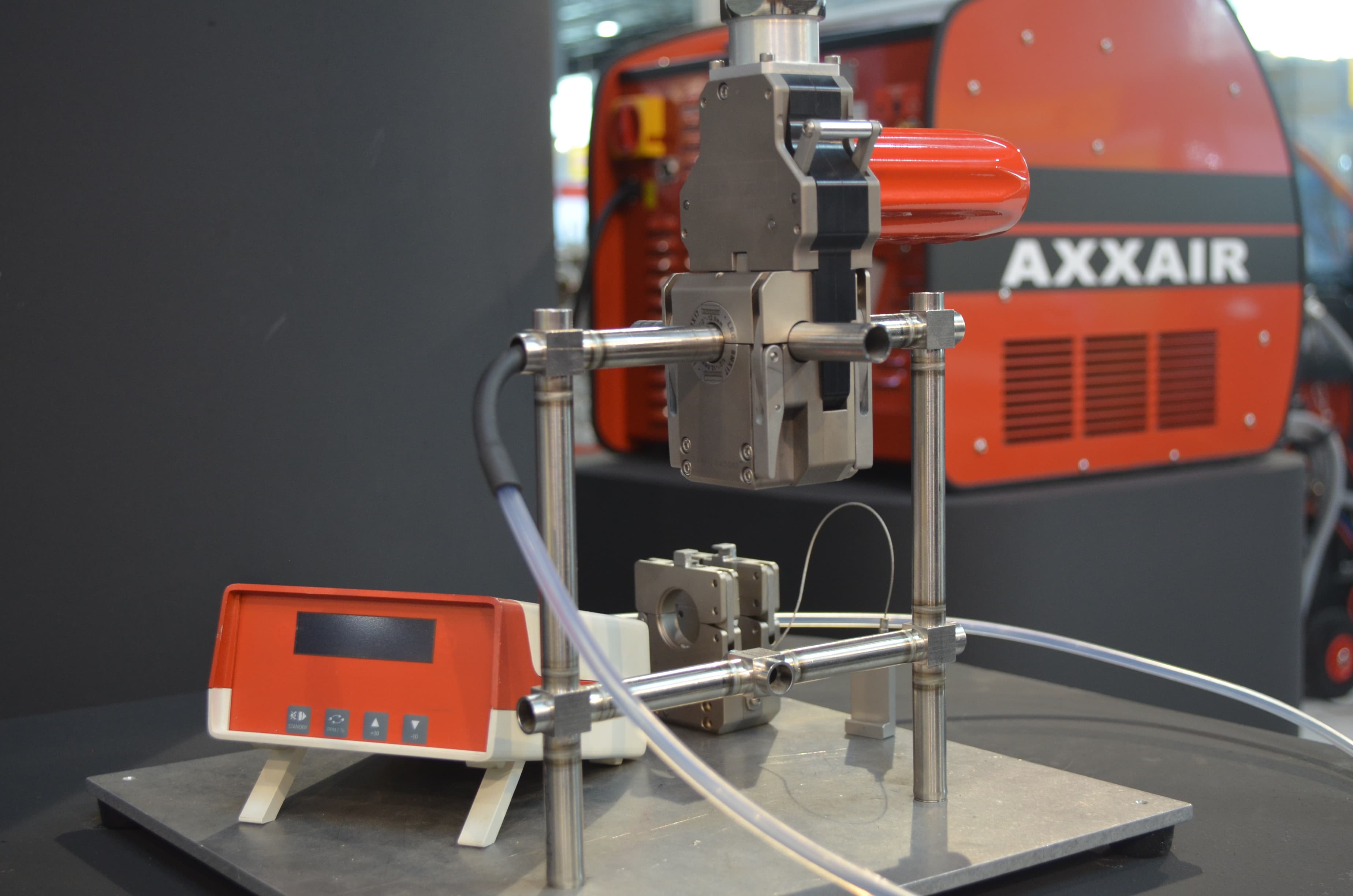 Close-up of a TIG weld on austenitic stainless steel pipe with clean, uniform bead and no discoloration